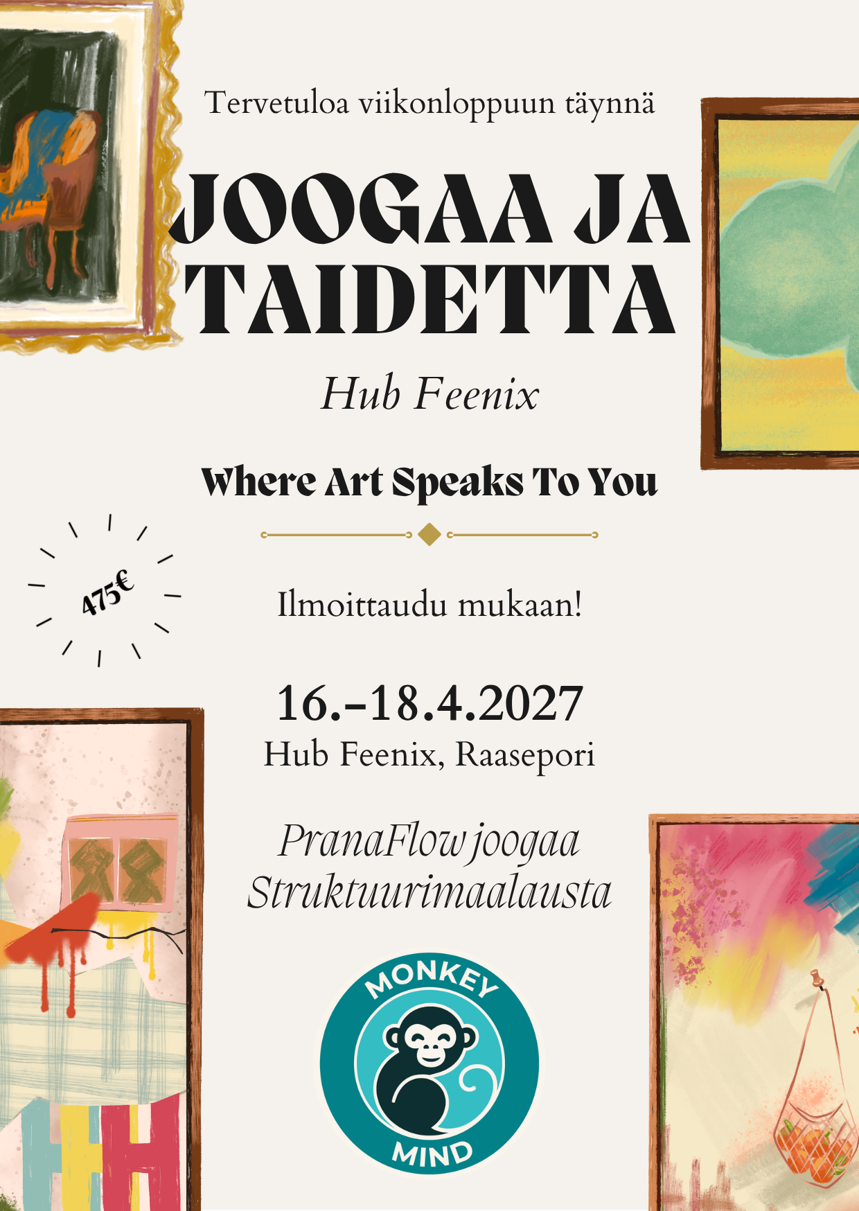 Jooga ja Taidetta – Retriitti 2027